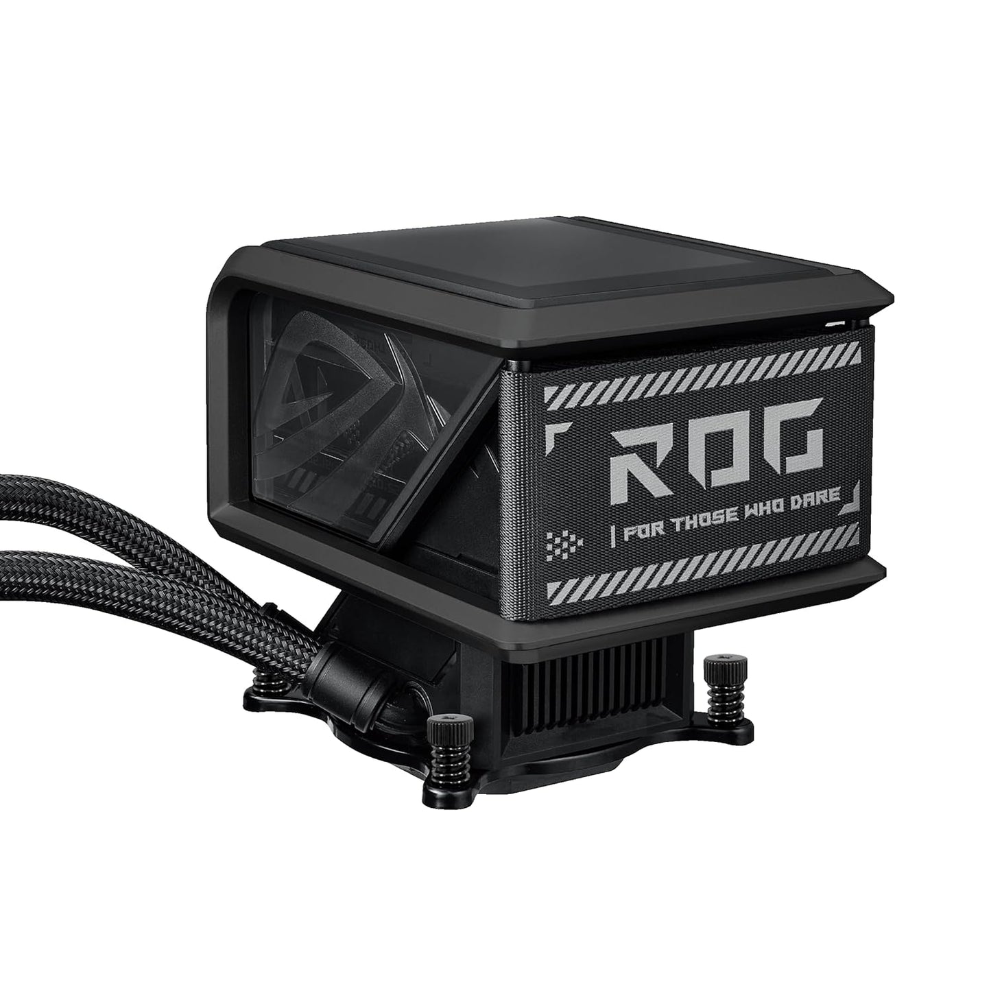 ASUS ROG RYUO IV SLC 360 ARGB All-in-one CPU Liquid Cooler with Shortened tubing maximizes a Clean Aesthetic, Curved 6.67-inch AMOLED Display Supports 3D-Effect Video or Customized System Information