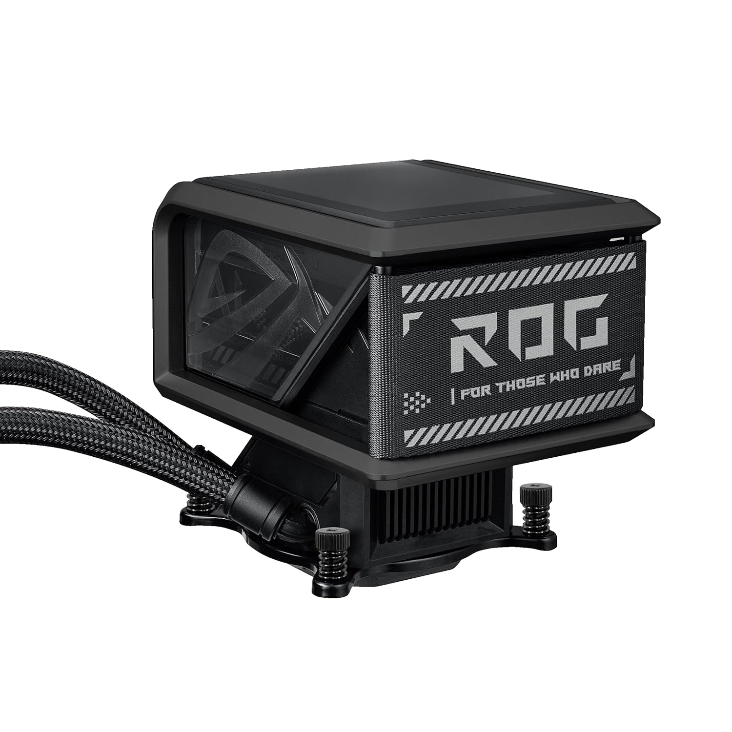 ASUS ROG RYUO IV SLC 360 ARGB All-in-one CPU Liquid Cooler with Shortened tubing maximizes a Clean Aesthetic, Curved 6.67-inch AMOLED Display Supports 3D-Effect Video or Customized System Information