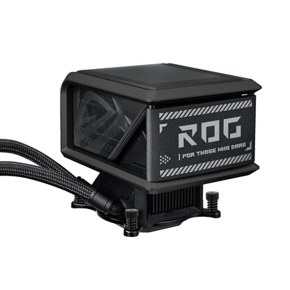 ASUS ROG RYUO IV SLC 360 ARGB All-in-one CPU Liquid Cooler with Shortened tubing maximizes a Clean Aesthetic, Curved 6.67-inch AMOLED Display Supports 3D-Effect Video or Customized System Information