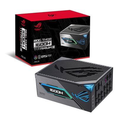 ASUS ROG Thor 1200W Platinum III PSU (80 Plus Platinum Certified, ATX 3.1, GaN MOSFET, GPU-First Intelligent Voltage Stabilizer, Magnetic OLED Display, Turbo Mode, 10-Year Warranty)
