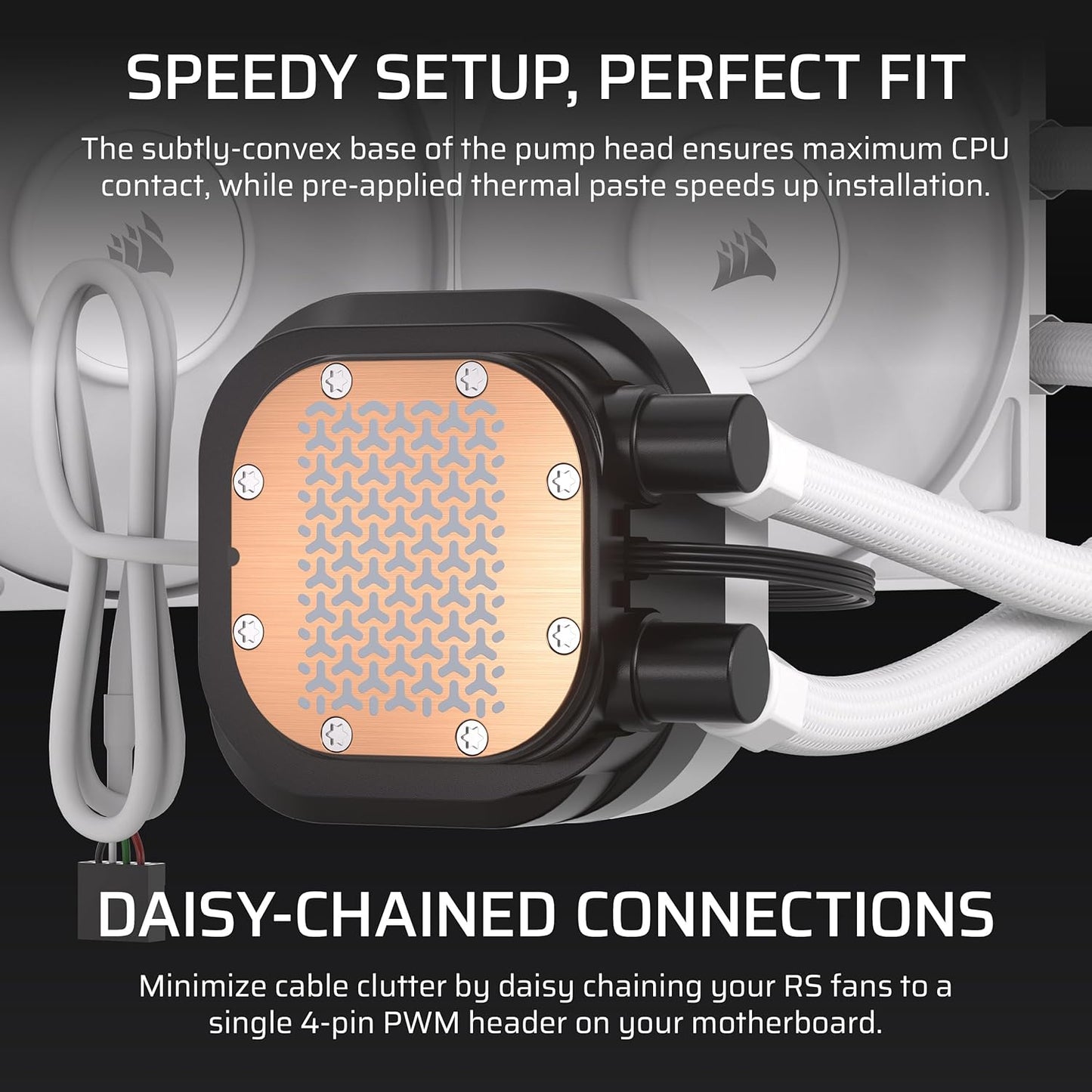 CORSAIR Nautilus 360 RS LCD Liquid CPU Cooler – 2.1" IPS LCD Screen, 360mm AIO, Low-Noise, Daisy-Chain, Intel LGA 1851/1700, AMD AM5/AM4 – 3X RS120 Fans Included – White