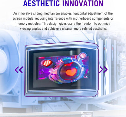 ASUS ROG RYUO IV 360 ARGB White with Curved 6.67-inch AMOLED Display That Supports 3D-Effect Video or Customizable System Stats, Plus Asetek Emma Gen8 V2 Pump and pre-Mounted Daisy-Chained ARGB Fans