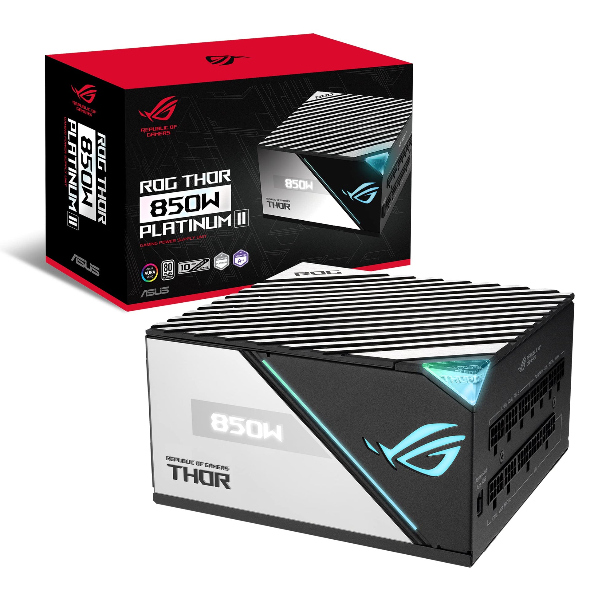 ASUS ROG Thor 1200W Platinum III PSU (80 Plus Platinum Certified, ATX 3.1, GaN MOSFET, GPU-First Intelligent Voltage Stabilizer, Magnetic OLED Display, Turbo Mode, 10-Year Warranty)