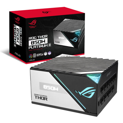 ASUS ROG Thor 1200W Platinum III PSU (80 Plus Platinum Certified, ATX 3.1, GaN MOSFET, GPU-First Intelligent Voltage Stabilizer, Magnetic OLED Display, Turbo Mode, 10-Year Warranty)