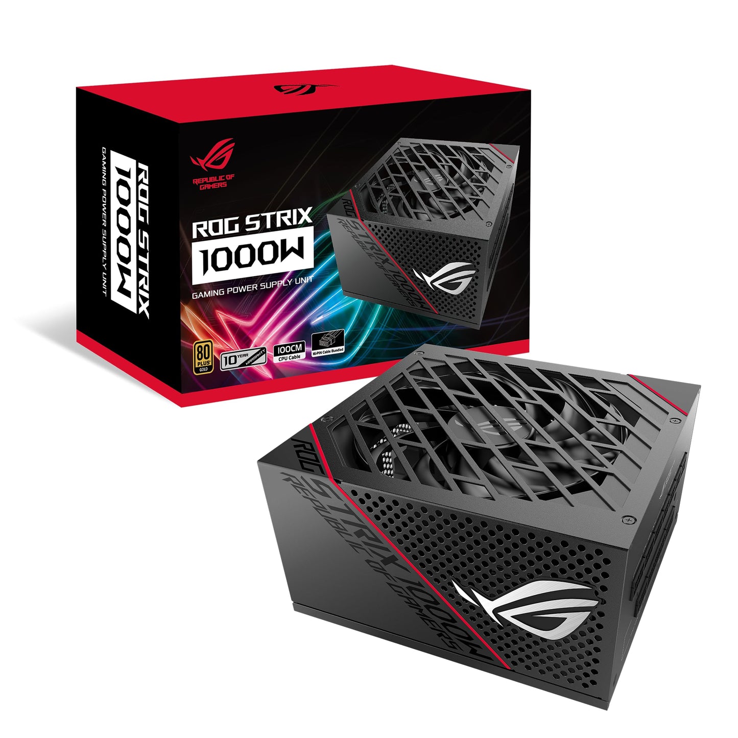ASUS ROG Strix 1200W Platinum (Fully Modular Power Supply, 80 Plus Platinum Certified, ATX 3.1, GaN MOSFET, GPU-First Intelligent Voltage Stabilizer, 10-Year Warranty)