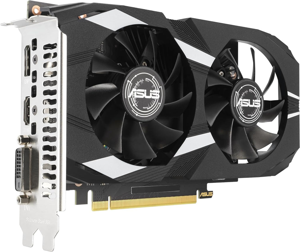 ASUS Dual NVIDIA GeForce RTX 3050 6GB GDDR6 OC Edition Gaming Graphics Card - PCIe 4.0, HDMI 2.1, DisplayPort 1.4a, 2-Slot Design, Axial-tech Fan Design, Steel Bracket, 3 Year Warranty