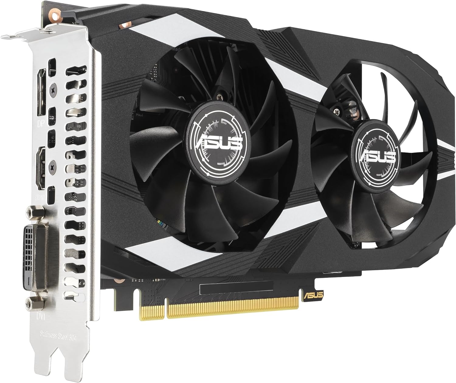 ASUS Dual NVIDIA GeForce RTX 3050 6GB GDDR6 OC Edition Gaming Graphics Card - PCIe 4.0, HDMI 2.1, DisplayPort 1.4a, 2-Slot Design, Axial-tech Fan Design, Steel Bracket, 3 Year Warranty