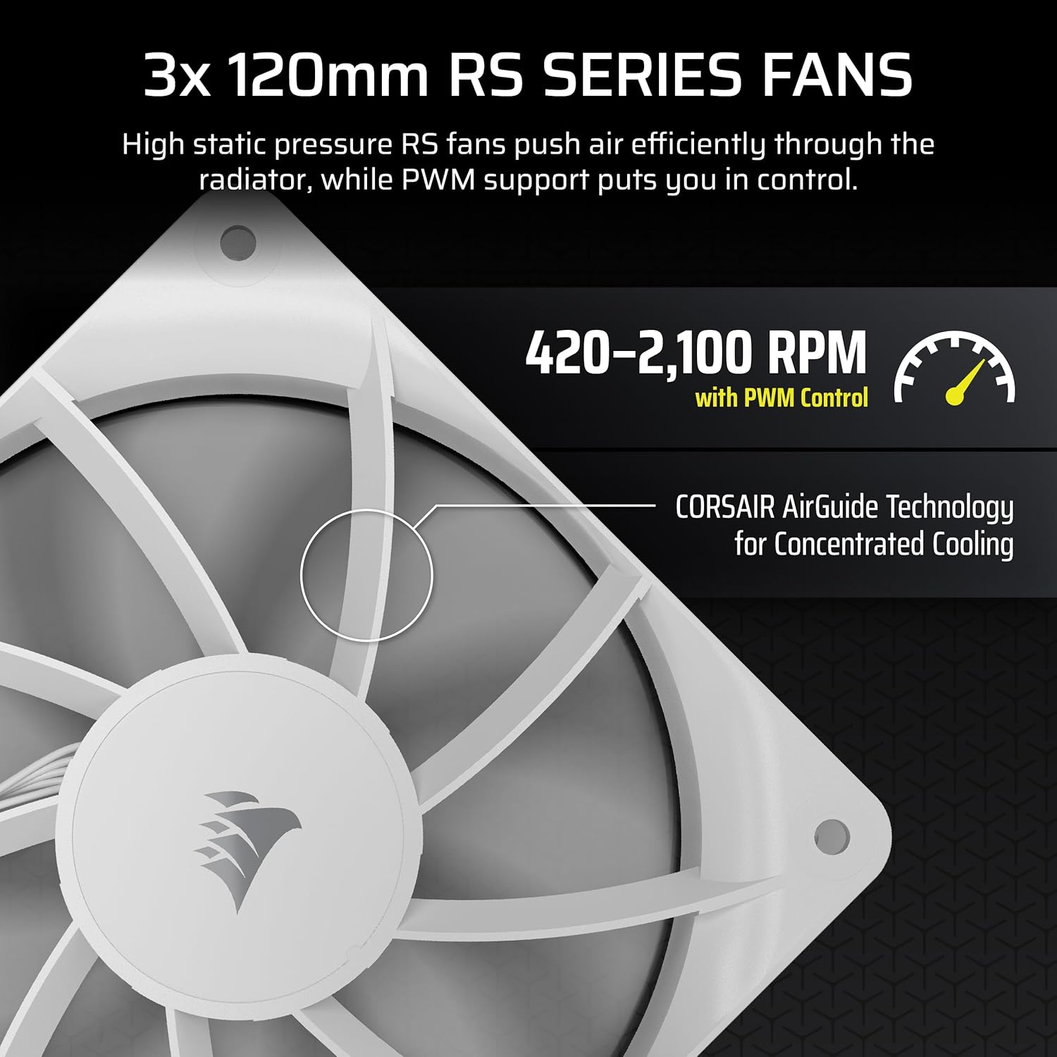 CORSAIR Nautilus 360 RS LCD Liquid CPU Cooler – 2.1" IPS LCD Screen, 360mm AIO, Low-Noise, Daisy-Chain, Intel LGA 1851/1700, AMD AM5/AM4 – 3X RS120 Fans Included – White