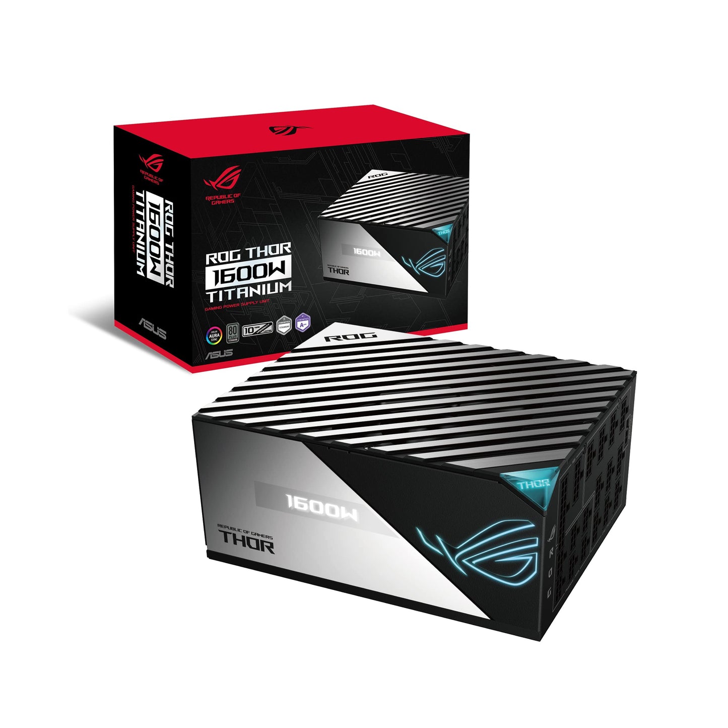 ASUS ROG Thor 1200W Platinum III PSU (80 Plus Platinum Certified, ATX 3.1, GaN MOSFET, GPU-First Intelligent Voltage Stabilizer, Magnetic OLED Display, Turbo Mode, 10-Year Warranty)