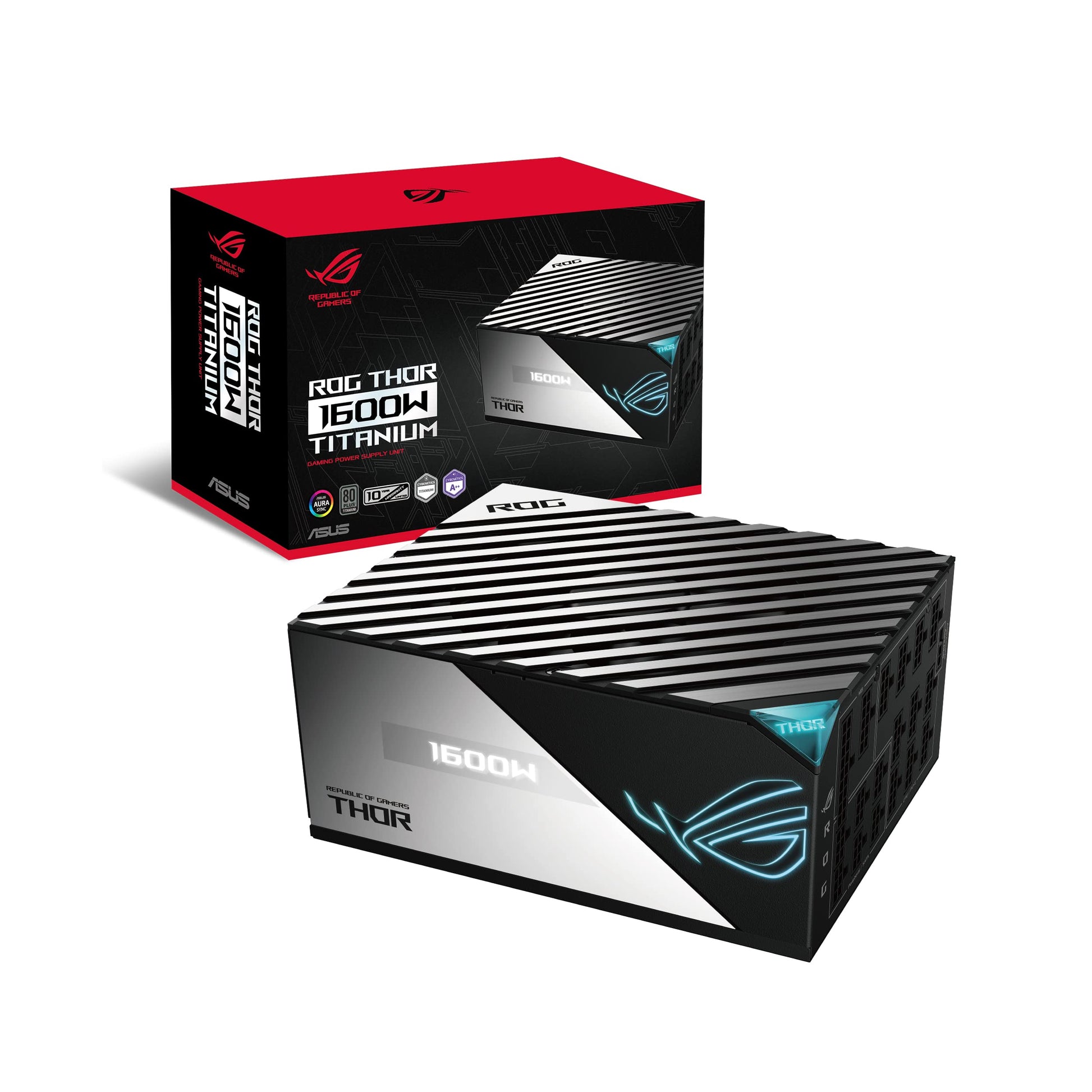 ASUS ROG Thor 1200W Platinum III PSU (80 Plus Platinum Certified, ATX 3.1, GaN MOSFET, GPU-First Intelligent Voltage Stabilizer, Magnetic OLED Display, Turbo Mode, 10-Year Warranty)
