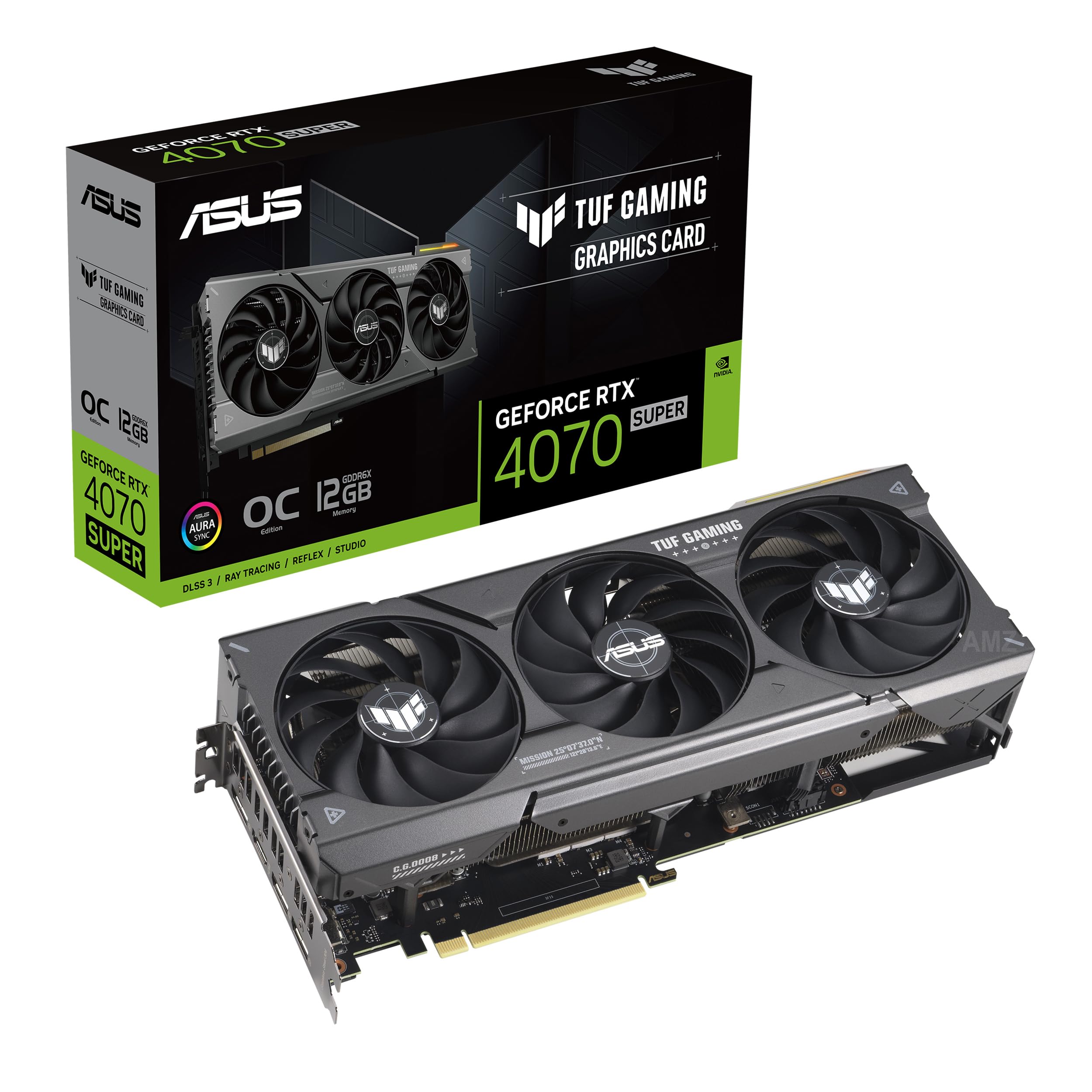 ASUS TUF Gaming NVIDIA GeForce RTX 5070 12GB GDDR7 OC Edition Graphics Card, (PCIe 5.0, HDMI/DP 2.1, 3.125-Slot, Military-Grade Components, Protective PCB Coating, Axial-tech Fans), 3 Year Warranty