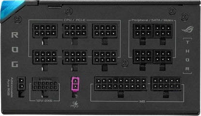 ASUS ROG Thor 1200W Platinum III PSU (80 Plus Platinum Certified, ATX 3.1, GaN MOSFET, GPU-First Intelligent Voltage Stabilizer, Magnetic OLED Display, Turbo Mode, 10-Year Warranty)