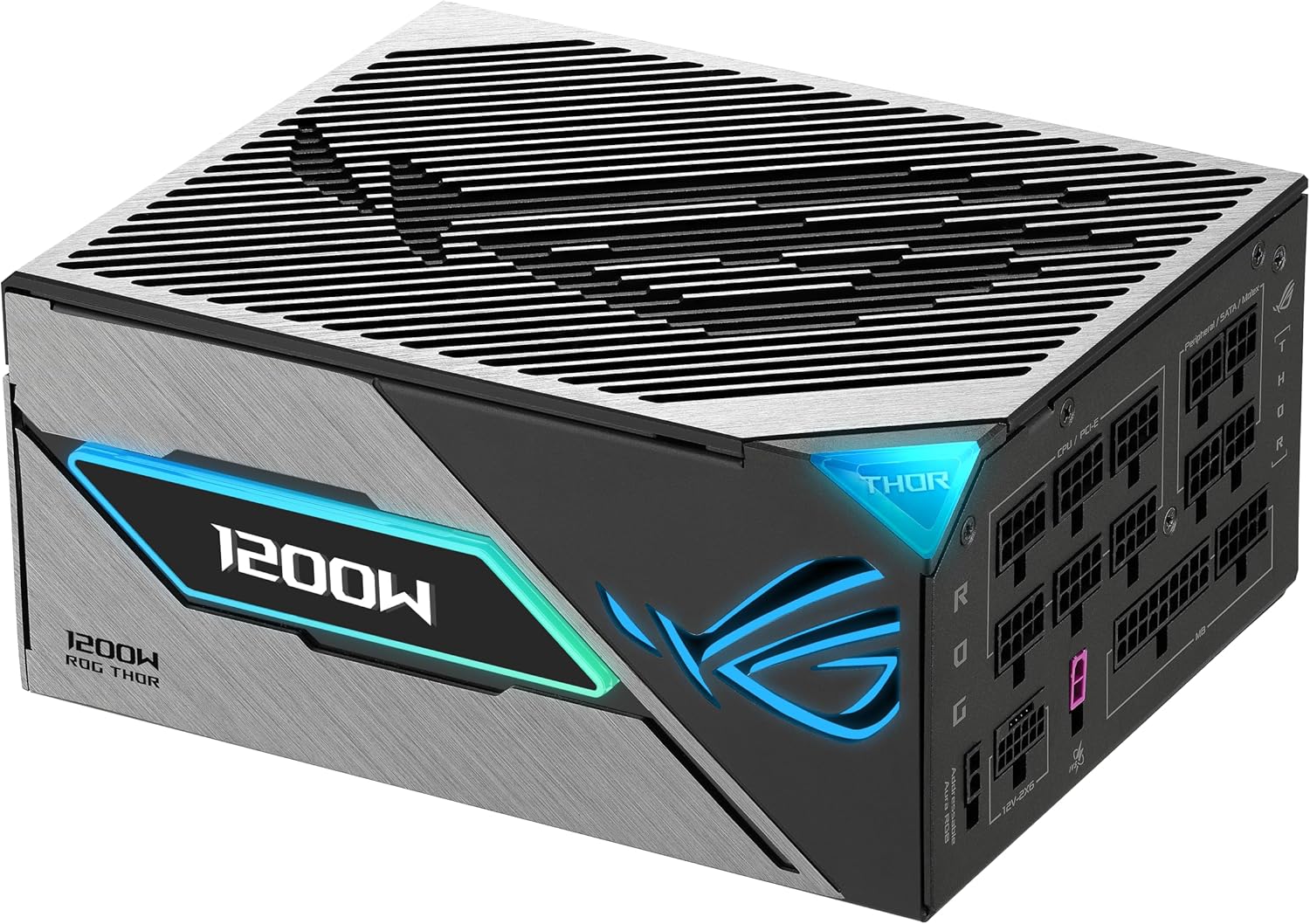 ASUS ROG Thor 1200W Platinum III PSU (80 Plus Platinum Certified, ATX 3.1, GaN MOSFET, GPU-First Intelligent Voltage Stabilizer, Magnetic OLED Display, Turbo Mode, 10-Year Warranty)