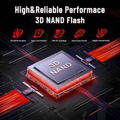 1TB NVMe PCIe 4.0 SSD, Up to 7,400MB/s Read & 6,500MB/s Write, 3D NAND, Graphene Heatsink, M.2 2280 Gen4x4 Internal SSD for PS5, Gaming Laptop, PC, Desktop Workstations
