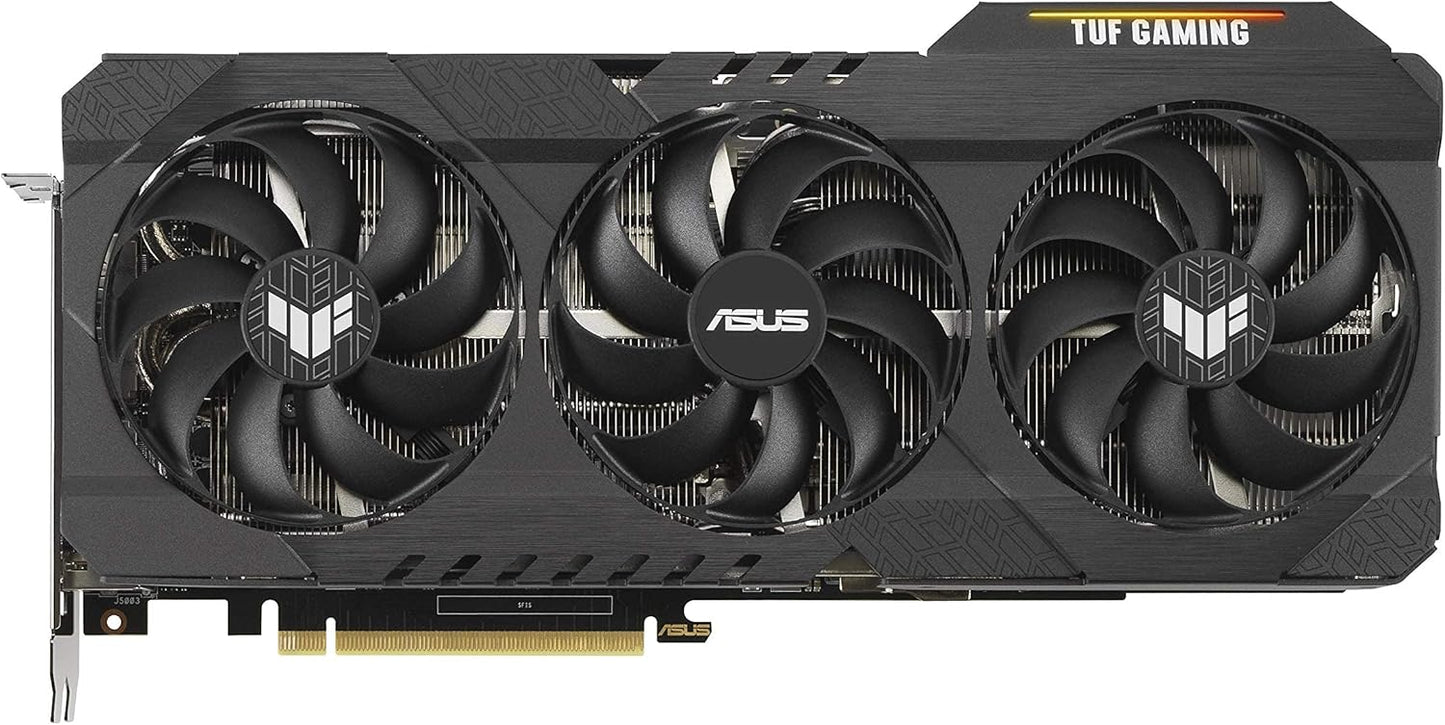 ASUS TUF Gaming NVIDIA GeForce RTX 3090 OC Edition Graphics Card- PCIe 4.0, 24GB GDDR6X, HDMI 2.1, DisplayPort 1.4a, Dual Ball Fan Bearings (Renewed)