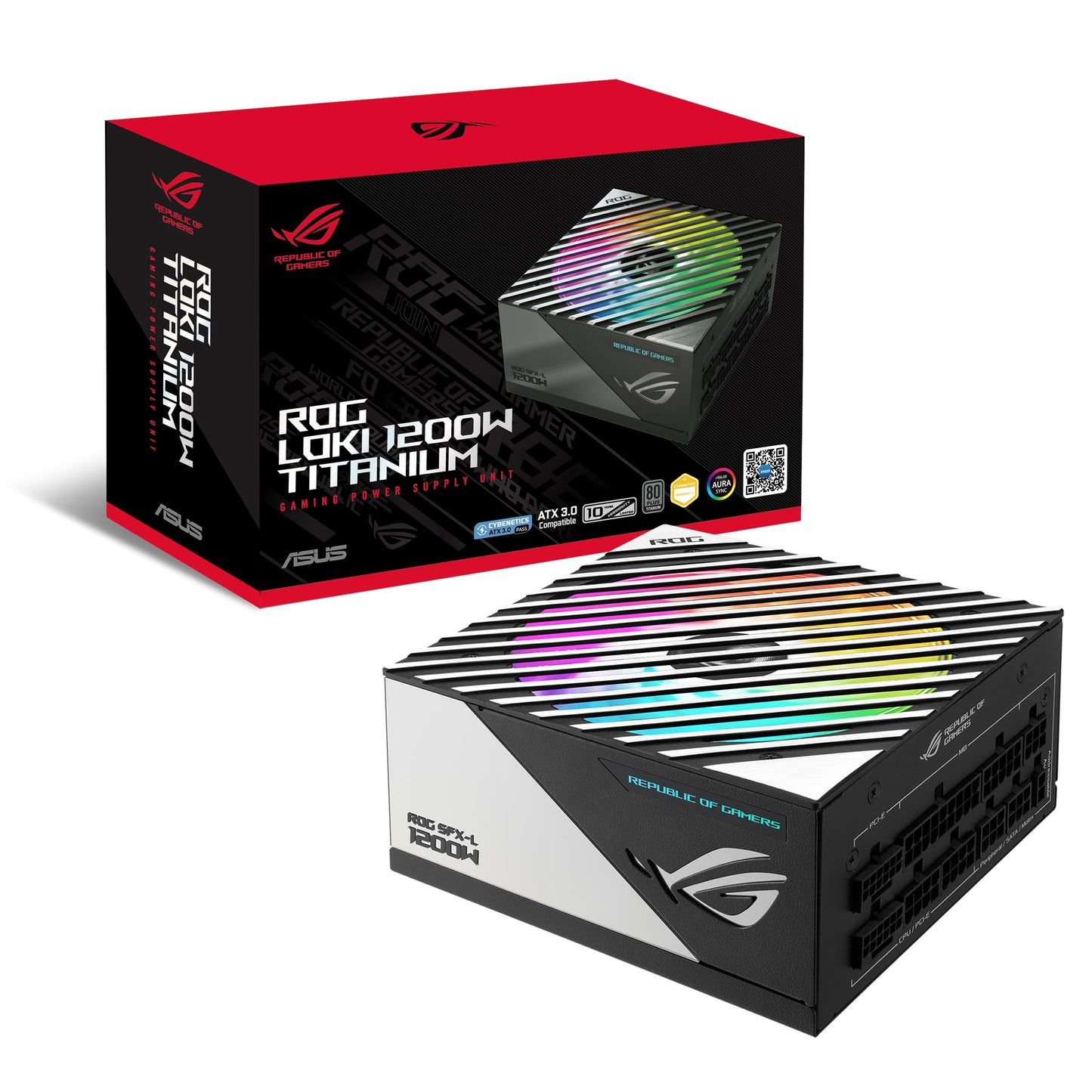 ASUS ROG Thor 1200W Platinum III PSU (80 Plus Platinum Certified, ATX 3.1, GaN MOSFET, GPU-First Intelligent Voltage Stabilizer, Magnetic OLED Display, Turbo Mode, 10-Year Warranty)