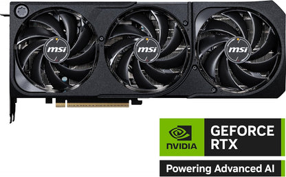 msi Gaming RTX 5070 TI 16G Shadow 3X OC Graphics Card (16GB GDDR7, 256-bit, Extreme Performance: 2497 MHz, DisplayPort x3 2.1a, HDMI 2.1b, NVIDIA Blackwell Architecture)