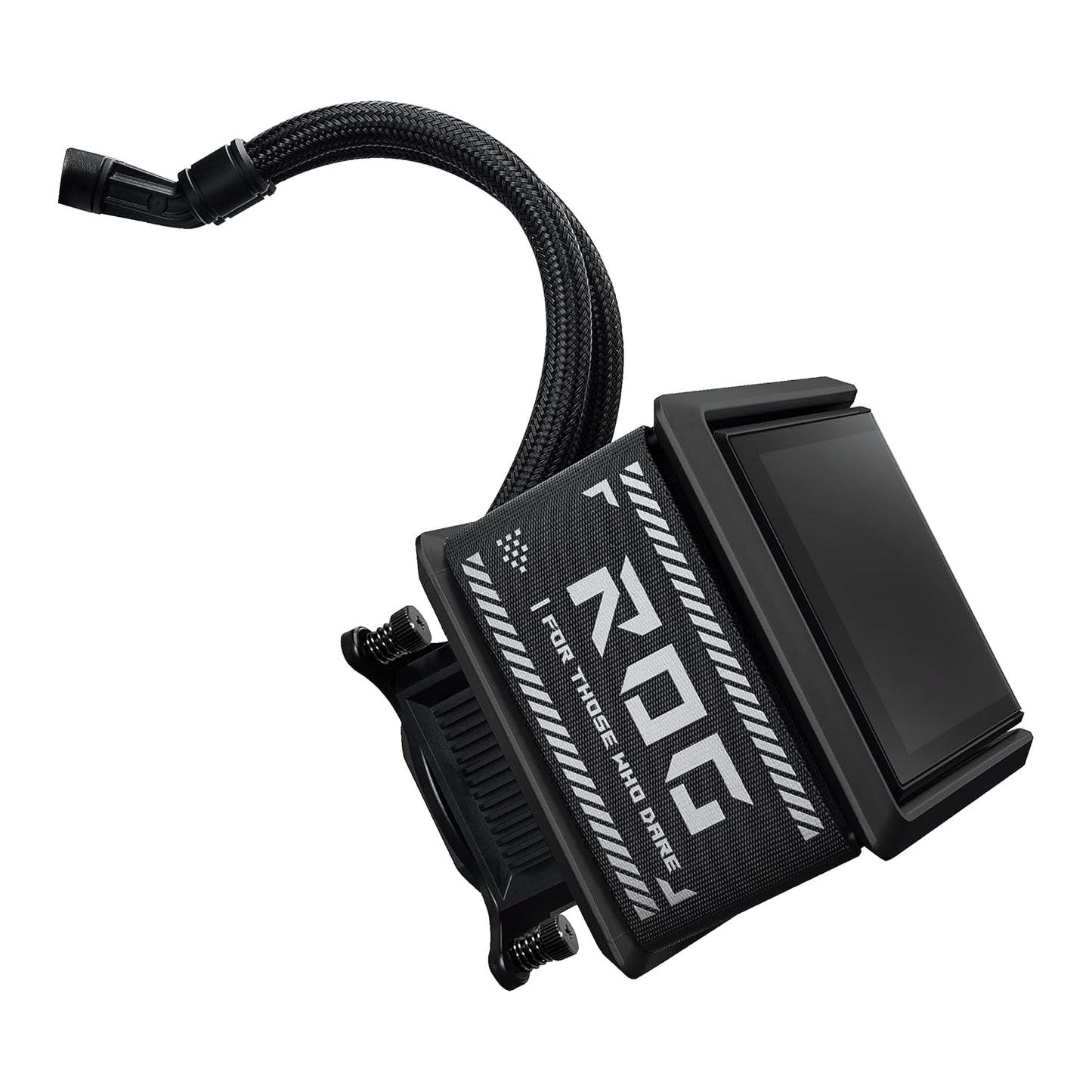 ASUS ROG RYUO IV SLC 360 ARGB All-in-one CPU Liquid Cooler with Shortened tubing maximizes a Clean Aesthetic, Curved 6.67-inch AMOLED Display Supports 3D-Effect Video or Customized System Information