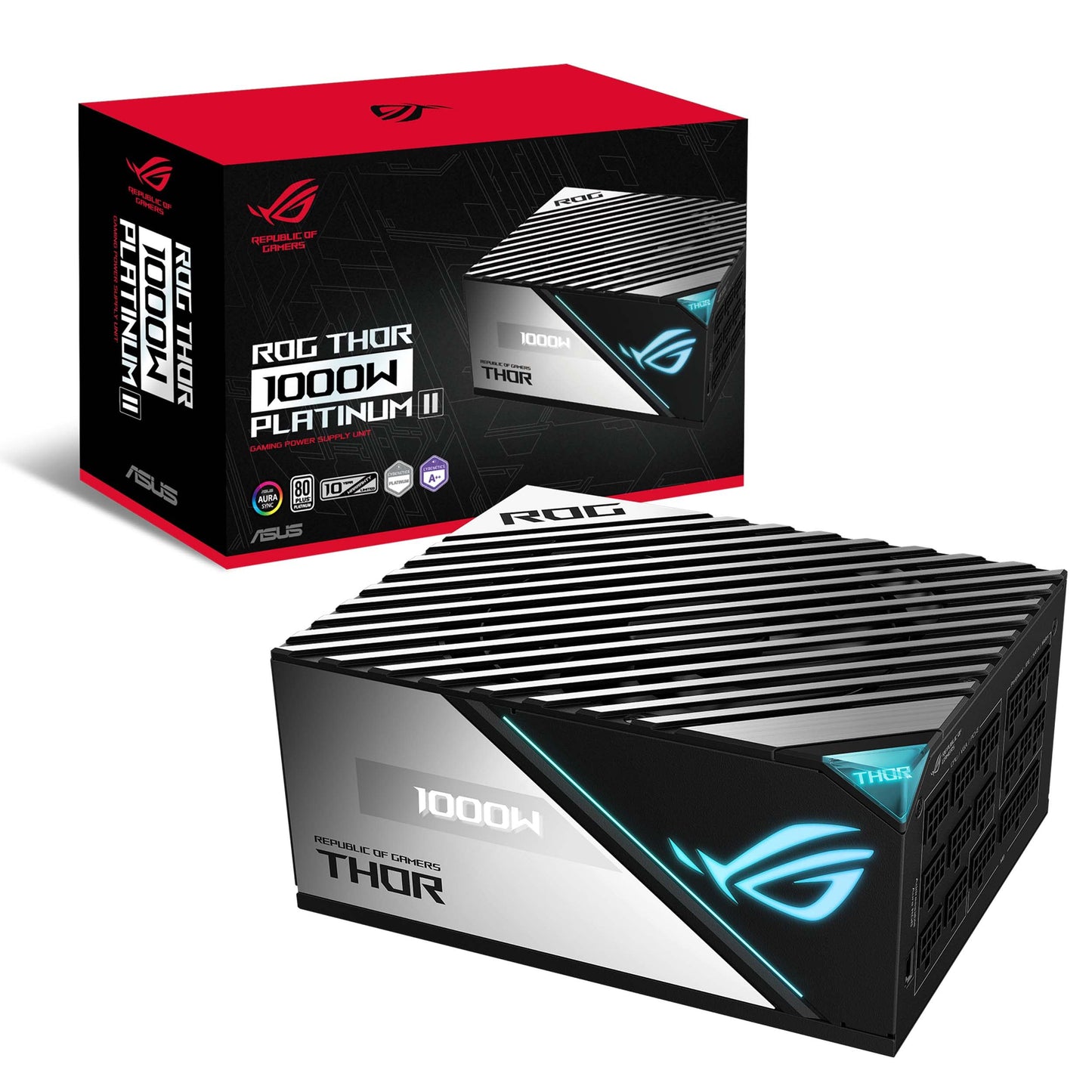ASUS ROG Thor 1200W Platinum III PSU (80 Plus Platinum Certified, ATX 3.1, GaN MOSFET, GPU-First Intelligent Voltage Stabilizer, Magnetic OLED Display, Turbo Mode, 10-Year Warranty)