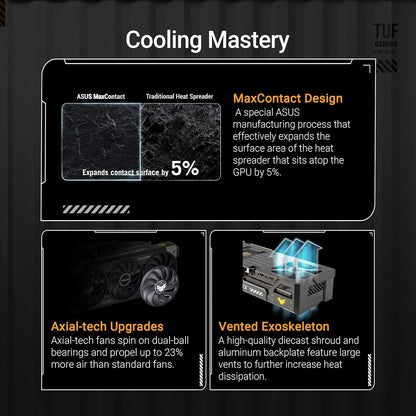 ASUS TUF Gaming GeForce RTX ™ 5070 Ti 16GB GDDR7 OC Edition Gaming Graphics Card (PCIe® 5.0, HDMI®/DP 2.1, 3.125-slot, Military-Grade Components, Protective PCB Coating, axial-tech Fans) (Renewed)