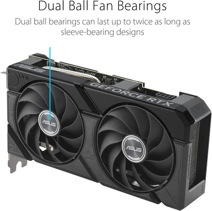 ASUS Dual GeForce RTX™ 4070 EVO OC Edition 12GB GDDR6X is Designed for Broad Compatibility, with a 2.5-Slot Design, Axial-tech Fan Design, 0dB Technology, Auto-Extreme Technology, and More (Renewed)