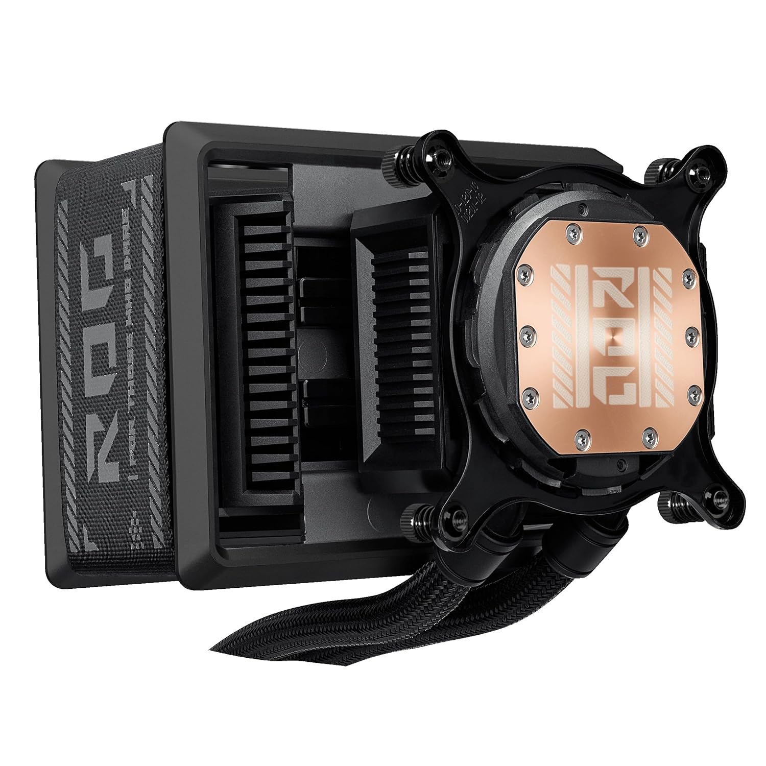 ASUS ROG RYUO IV SLC 360 ARGB All-in-one CPU Liquid Cooler with Shortened tubing maximizes a Clean Aesthetic, Curved 6.67-inch AMOLED Display Supports 3D-Effect Video or Customized System Information