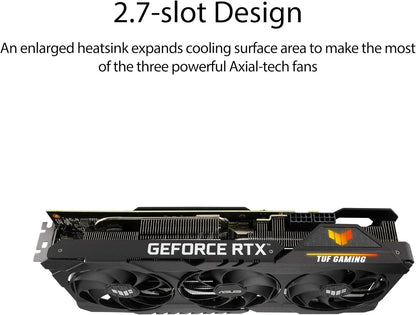 ASUS TUF Gaming NVIDIA GeForce RTX 3080 V2 OC Edition Graphics Card (PCIe 4.0, 10GB GDDR6X, LHR, HDMI 2.1, DisplayPort 1.4a, Dual Ball Fan Bearings, Military-Grade Certification, GPU Tweak II)